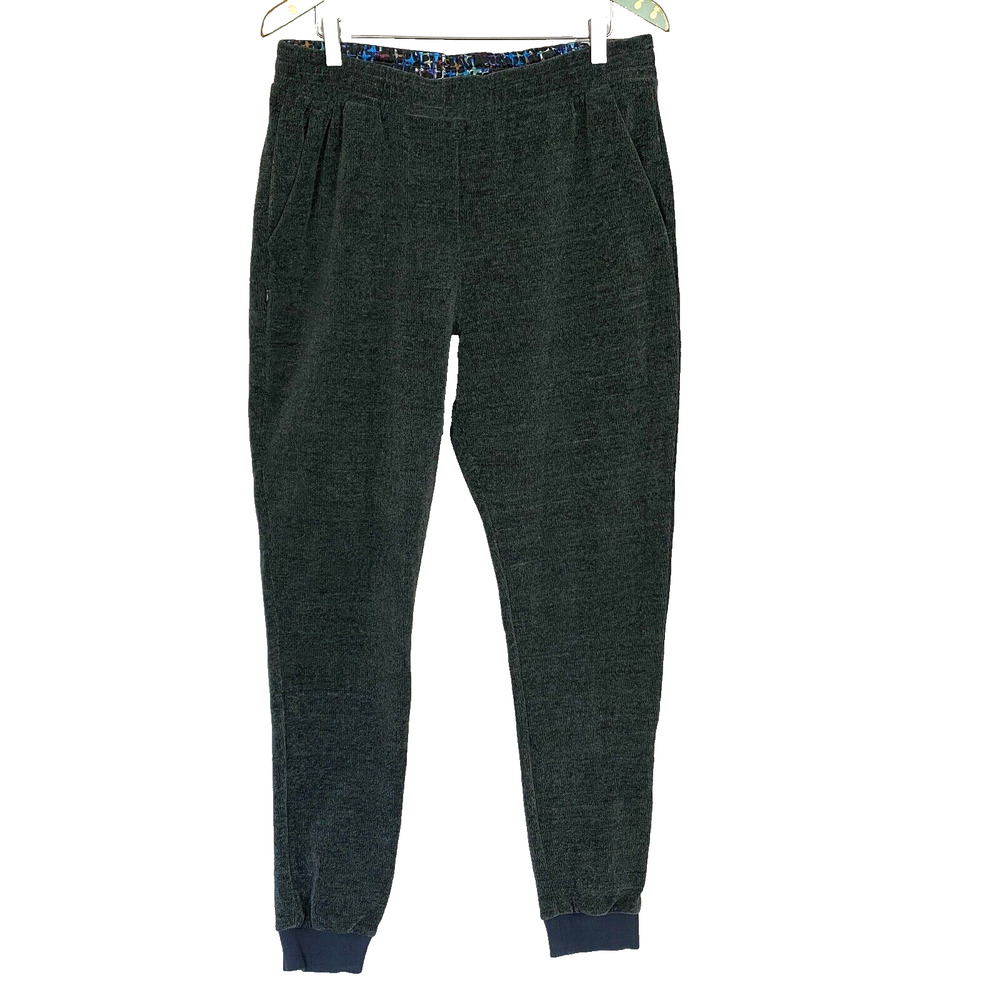 Robert Graham Velour Jogger Pants Mens XL Gray Classic‎ Fit Tapered 32x32